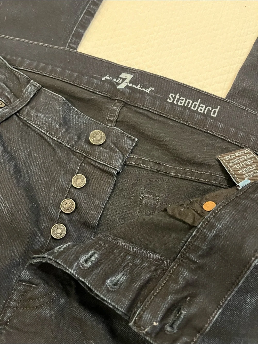 7 For All Mankind Men's Standard Jeans in DK Navy 36